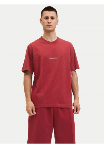 Jack &amp; Jones T-Shirt Norrebro 12282892 Czerwony Relaxed Fit