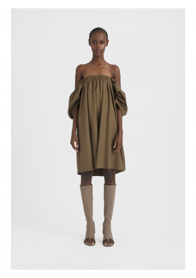 Gestuz Damska sukienka mini w kolorze oliwkowym / khaki