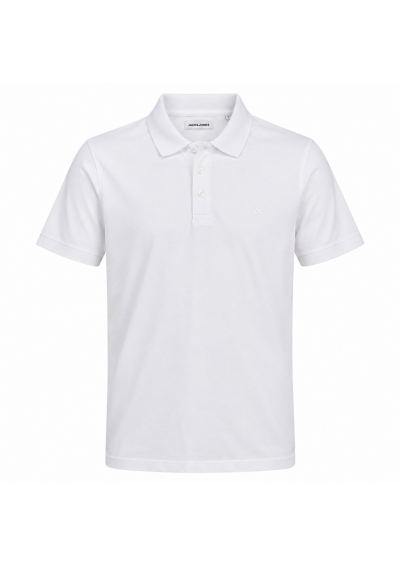 Jack &amp; Jones Klasyczna Męska Koszulka Polo– Biała