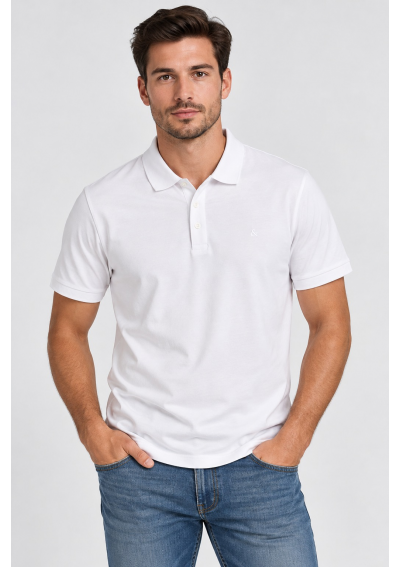 Jack &amp; Jones Klasyczna Męska Koszulka Polo– Biała