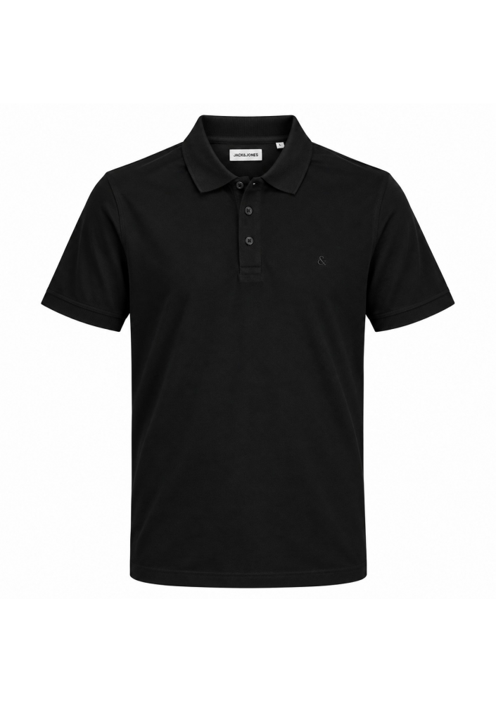 Jack & Jones Klasyczna Męska Koszulka Polo – Czarna