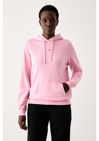 Tommy Jeans Bluza z kapturem damska bawełniana różowa DW0DW23537