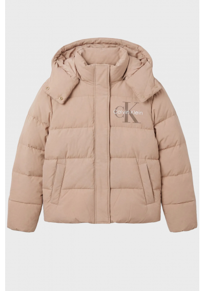 Calvin Klein Jeans Kurtka zimowa/MATTE MW MONOLOGO SHORT PUFFER