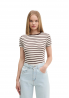 Guess Jeans W5BP52 Koszulka z krótkim rękawem Biscotti Multi Strip