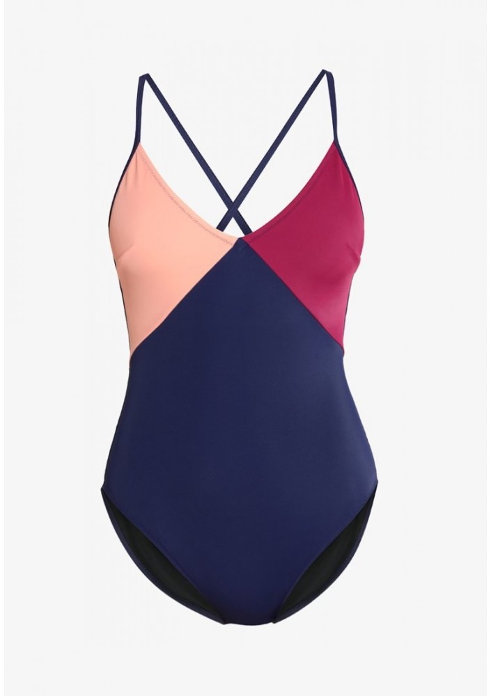 Even&Odd Kostium kąpielowy - bordeaux/dark blue rozm XL